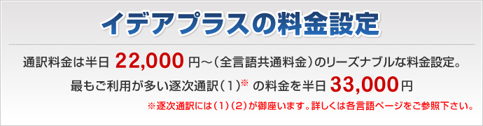 延長料金は、業界最安の15分単位で英語1,785円（税込）