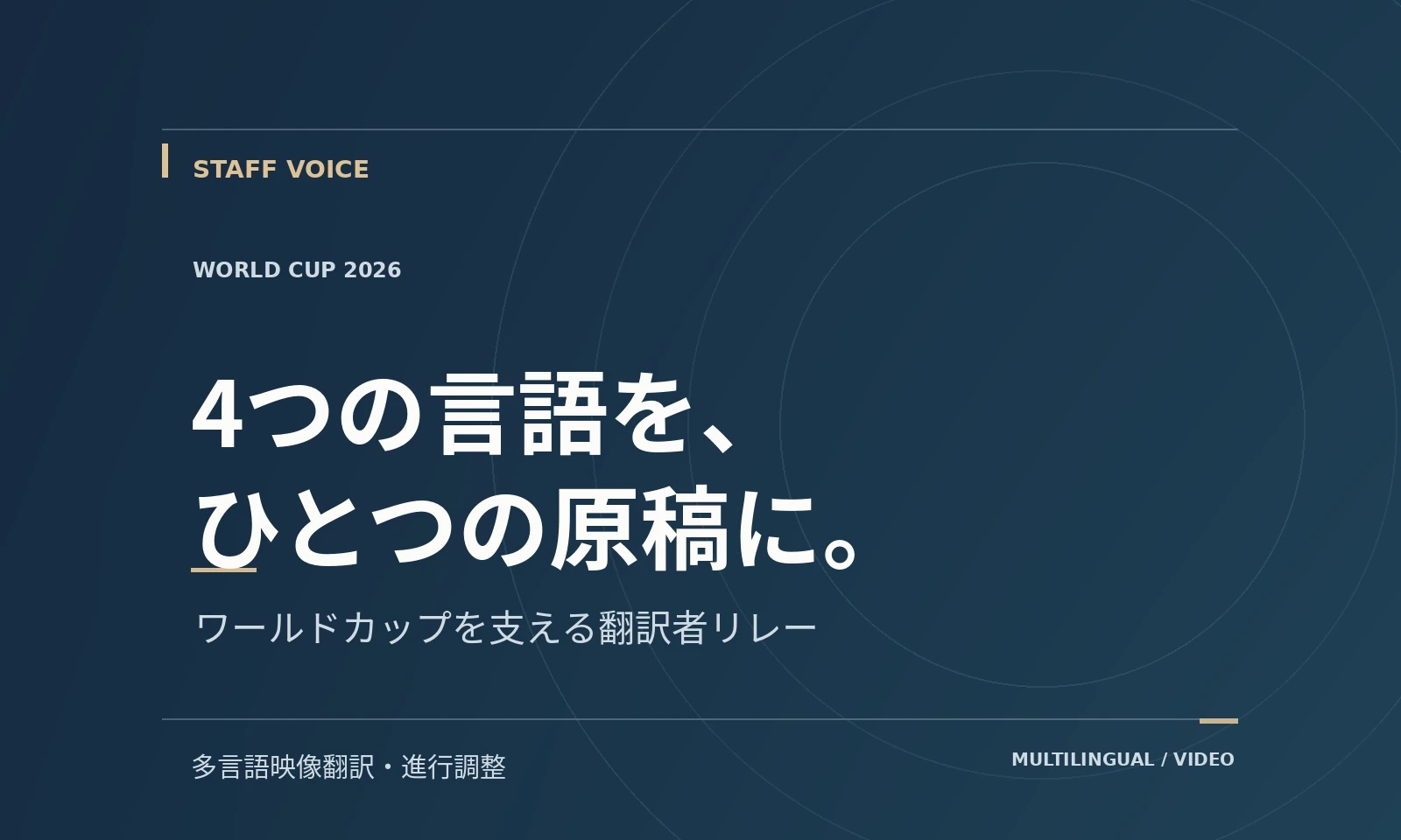 4つの言語を、ひとつの原稿に。｜スタッフボイス記事のテキストビジュアル